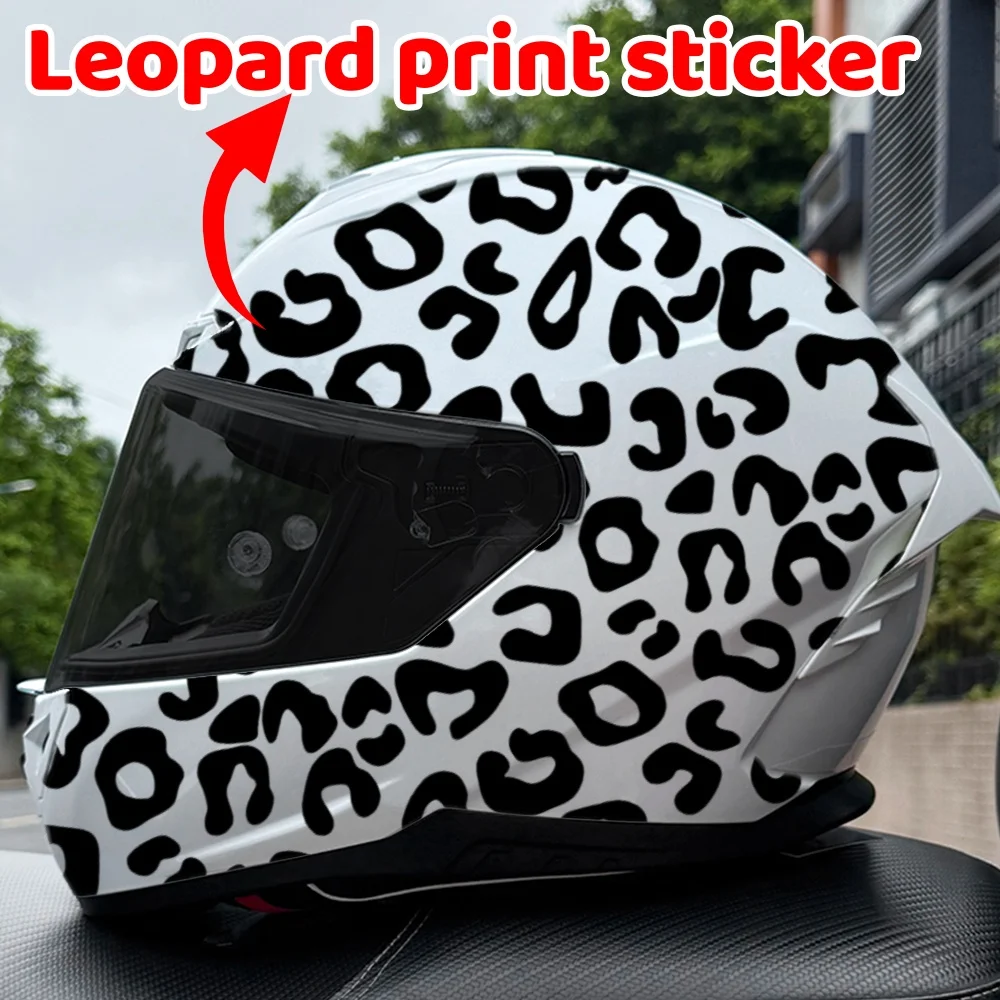 Set di Adesivi per Moto con Stampa Leopardata, Impermeabili e Durevoli, in Vinile per Casco, Carenatura, Pannello Laterale, Parafango, Bauletto e Bicicletta