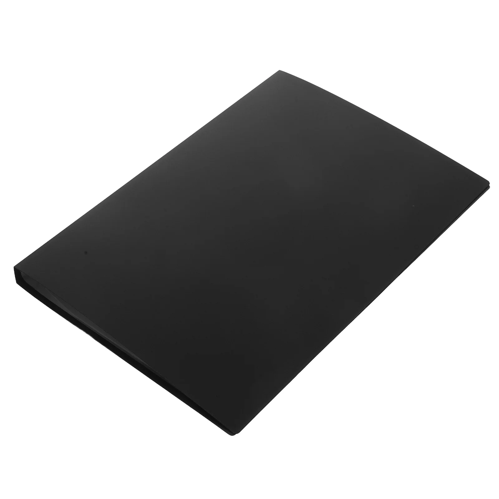 

20 Pocket Hard Cover Black Plastic Document Binder With Clear Sleeves For Sheet Music Presentation Storage File Organizer