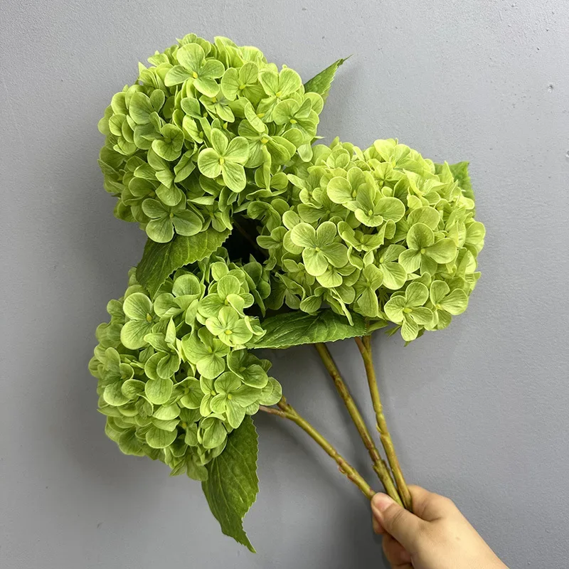 

Artificial Hydrangeas Real Touch Fake Flowers Living Room Decoration High Quality Large Hydrangea Branch Simulation Flower