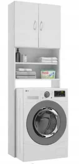 Domodomo Schrank über Waschmaschine weiß 64x189x25cm laminierte Catania