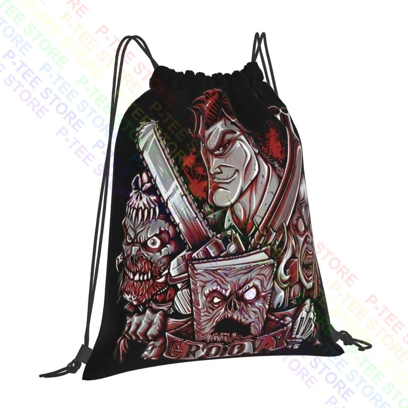 Evil Dead Necronomicon Army Of Darkness Horror Drawstring Bags Gym Bag Newest New Style Storage Bag Bags For Travel