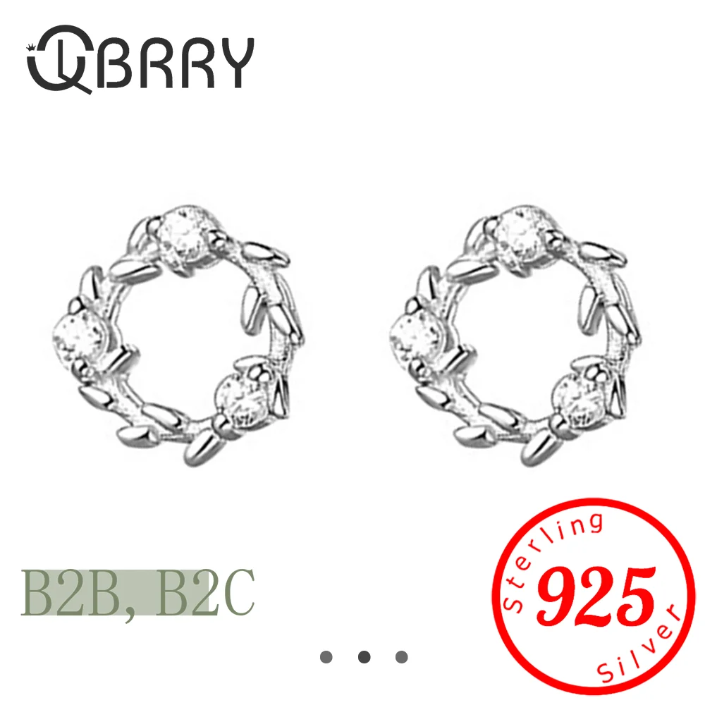 

Zircon Flower Leaf Garland Women Earrings Stamp 925 Sterling Silver Jewelery Light Luxury Crystal Earring Sweet Jewelry Gift