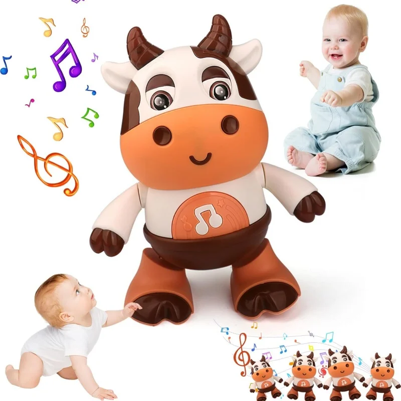 

Dancing Cow Baby Toy Singing and Dancing Little Cow Electric Doll Interactive Music Crawling Toy Toddler Sensory Educational Toy