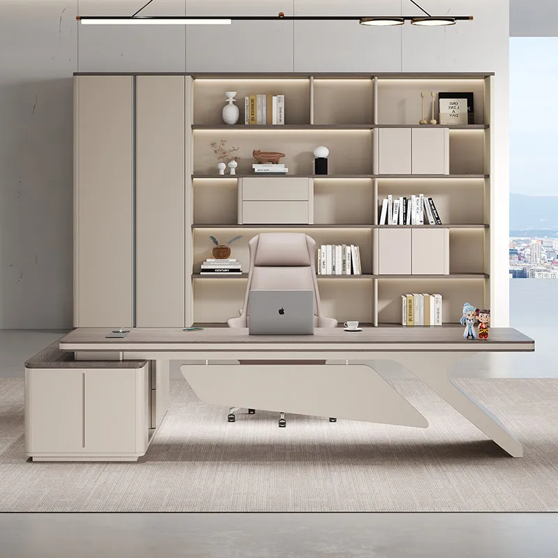

Design Modern Office Desk Luxury Aesthetic European Decoration Display Office Desk Wooden Storage Escrivaninha Home Furniture