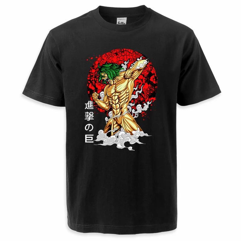 Japanese Anime Attack on Titan T Shirt Print Manga Graphic T-shirt Harajuku Hip Hop Summer Casual Streetwear Oversized Tees