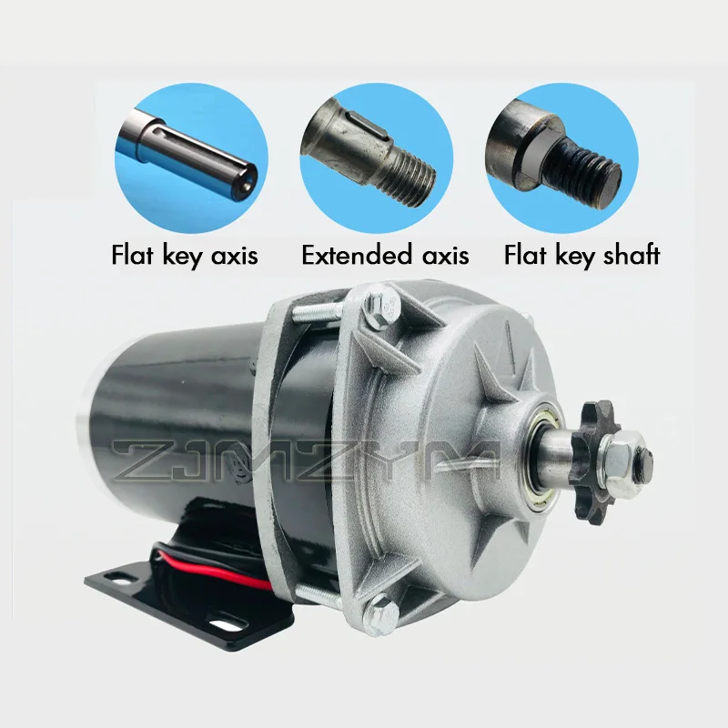 500W 800W 12V 36V 48V DC Motor Micro Brushed Motor Brushed Permanent Magnet 500RPM Gear Electric Motor For Tricycles Or Car