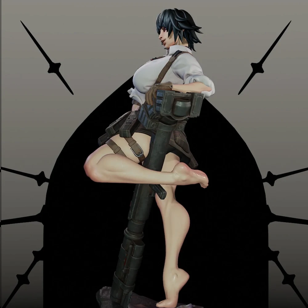 Kit de modèle d'impression 3d, dame diable, fille Sexy, figurine en résine, bricolage, Statue de réduction Miniature, Kit non peint, jouets, 1/24