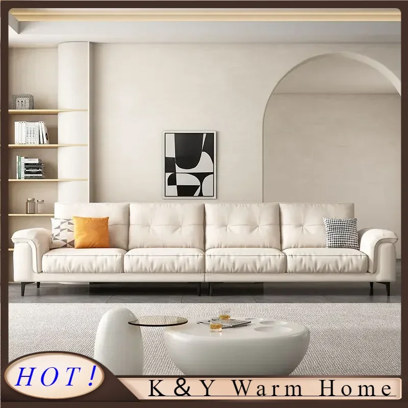 

White Comfortable Living Room Sofas Modern Ergonomics Loveseat Lazy Living Room Sofas Lounge Luxury Muebles Trendy Furniture