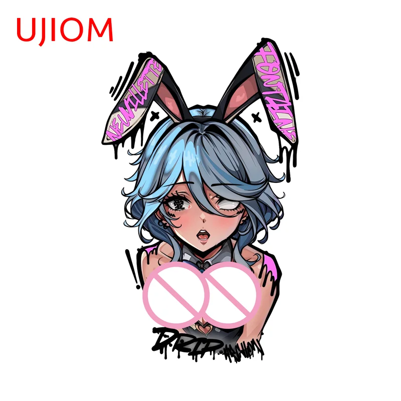 UJIOM Furina Bunny Girl Genshin Impact Graphics Wall Sticker Mariage Vestibulec Scratch Proof Decal Object Interior Decor Item