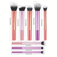 Kit de pinceaux de maquillage synthétiques doux, 8 pièces, pour fond de teint, Blush, fard à paupières, outils de maquillage cosmétiques 4
