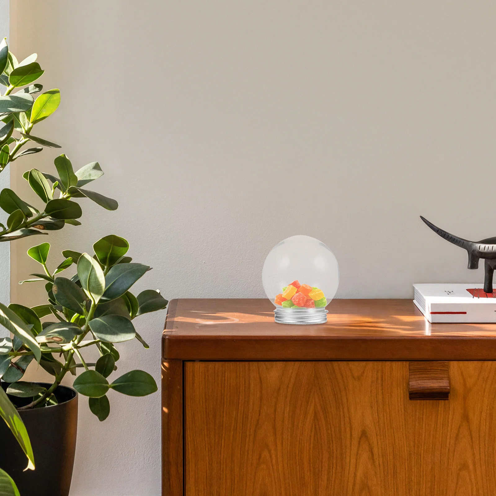 6 Pcs DIY Snow Globe Craft Making Water Clear Plastic Globes for Crafts Figurines