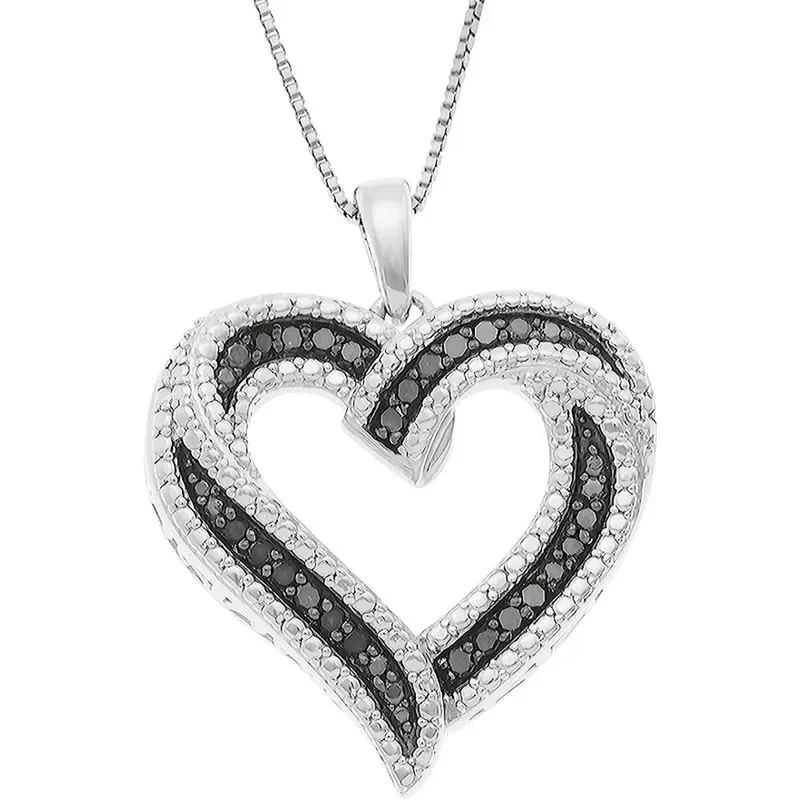 2024 Two Tone Heart Pendant Necklace for Women Special-interested Bridal Wedding  Engagement Party Statement Jewelry