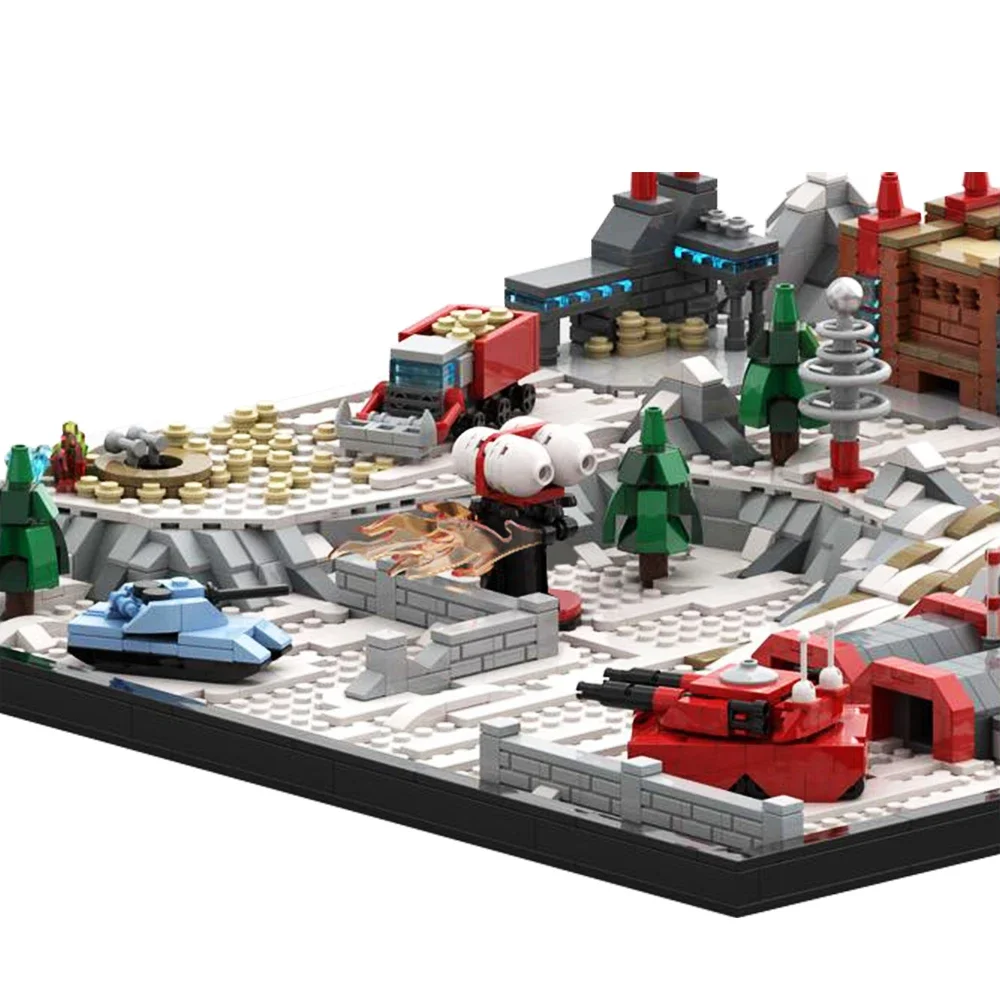 MOC Command & Conquer (C&C) Red Alert Sovjet-basis Creatief Street View-model Spelscène Bakstenen Bouwsteenspeelgoed voor kinderen Cadeau