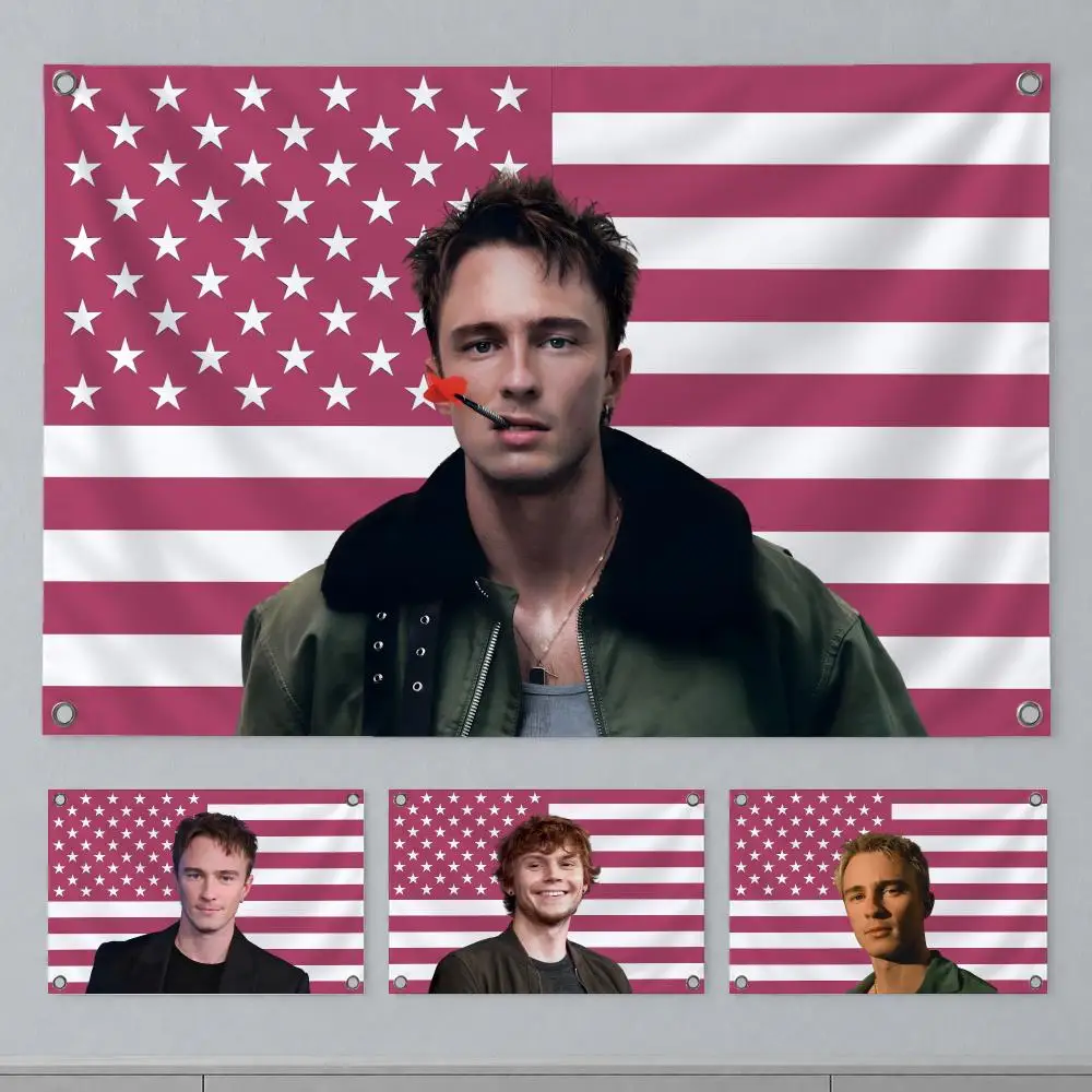 Trending Celebrity Drew Starkey Flags Wall Hanging Banner Indoor Outdoor Party Home Wall Decor Backdrop
