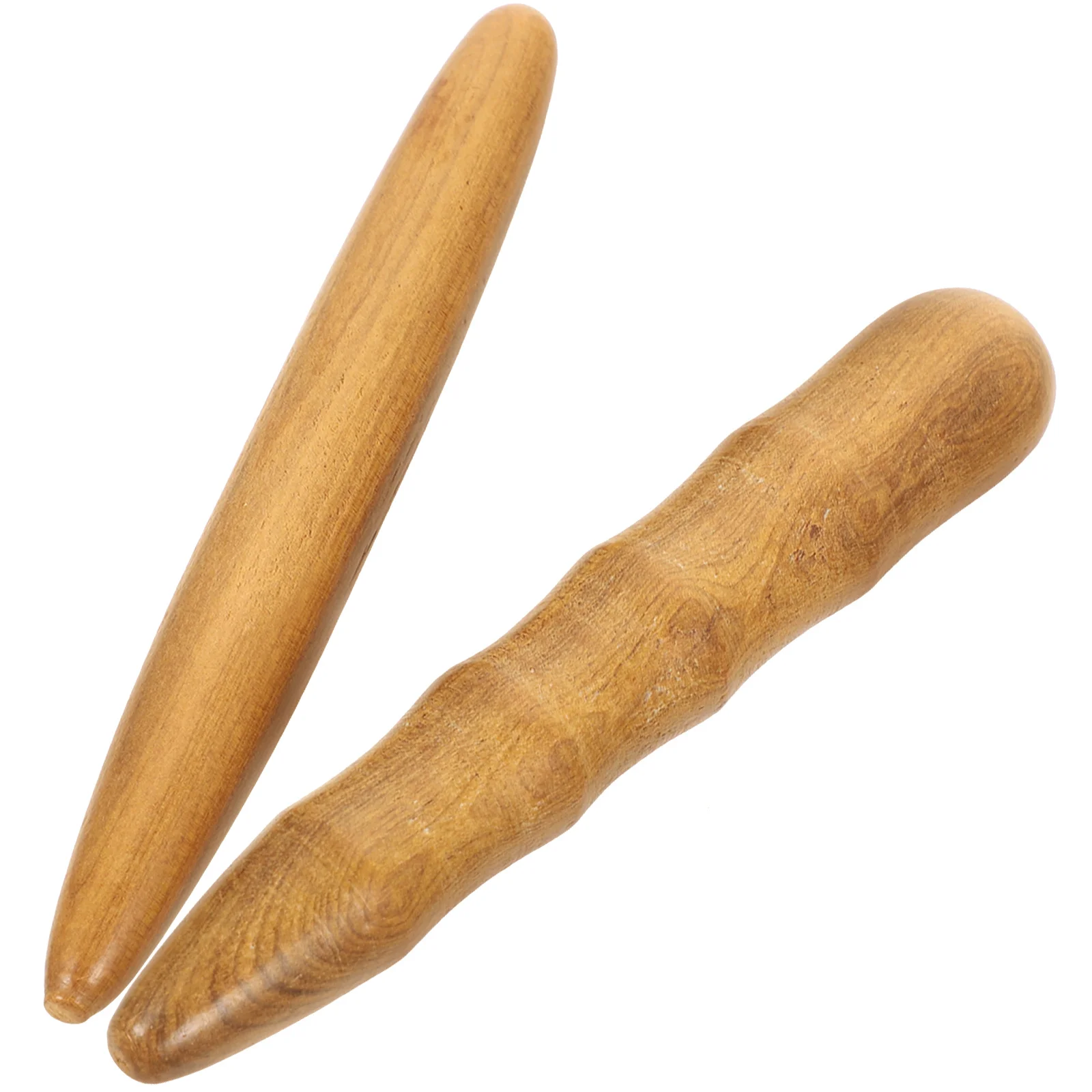 2 Pcs Acupressure Stick Manual Massage Sticks Foot Massagers Wood Equipment Tools Wooden