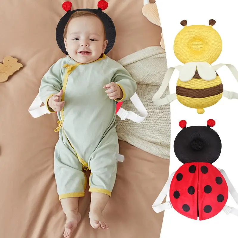 Back Protection For Babies Head Safety Pad Cushion Backpack Comfortable Adjustable Protector Cushion Breathable Cute Design