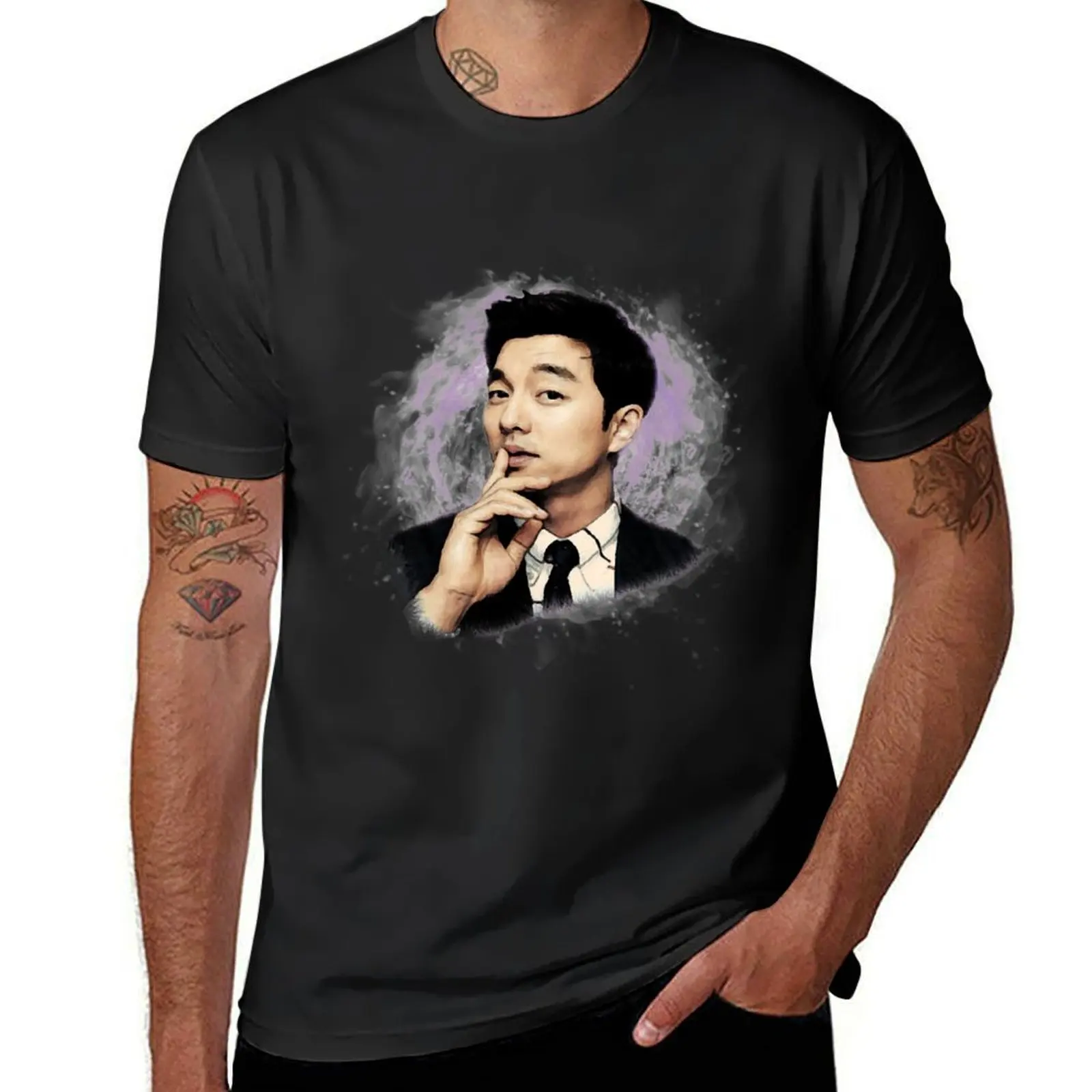 

Goong Yoo, Gong Ji-cheol, Goblin, Oppa, Korean, Koreaboo T-Shirt summer shirt T-shirts man summer clothes blanks men tshirt