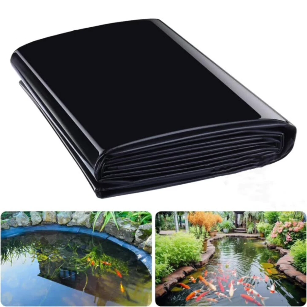 

0.3mm Waterproof HDPE Folding Pond Liner Black Fish Liner Garden Landscaping Pond Liner Absorbs Shock Waterproof Film