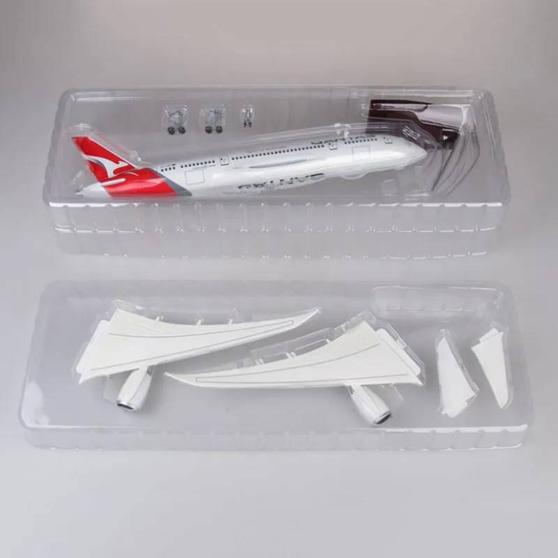 1/130 Schaal 47Cm Vliegtuig B787 Dreamliner Vliegtuigen Qantas Airways Airlines Model W Licht En Wielen Diecast Plastic Vliegtuig Speelgoed