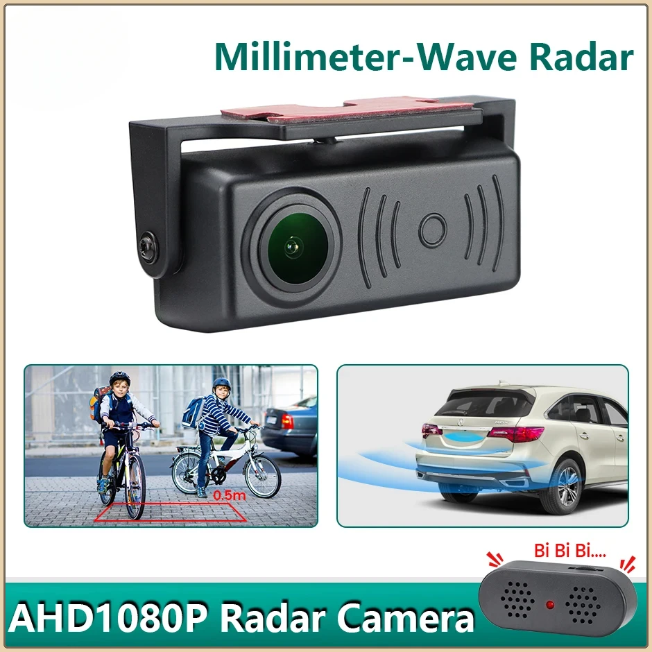 

Rear Camera & Parking Sensor 2-in-1 Car Reverse Camera Millimeter Wave Radar Motion Detect Collision Alarm Easy To Install