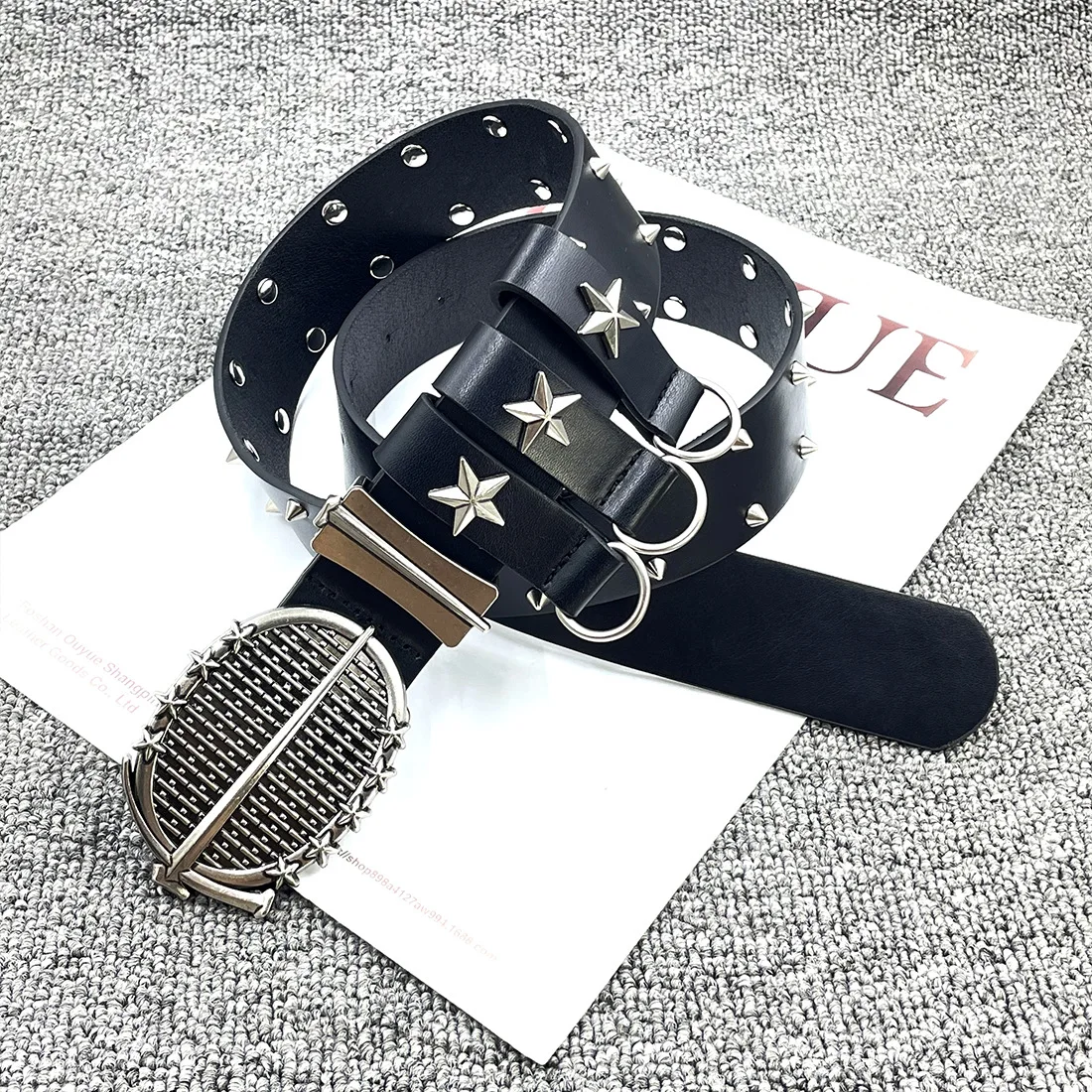 Italian Gothic Grunge  Rock Star Silver Plated Retro Punk Belt Versatile Jeans Personalized Trendy Unisex Luxury Belt