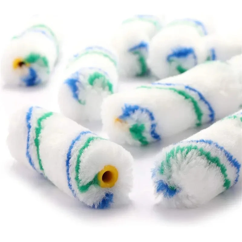 

High-Density Microfiber Roller Refills 11pcs 4" Paint Roller Covers Mini Paint Roller Edger Trim Roller Hand Tool Set House