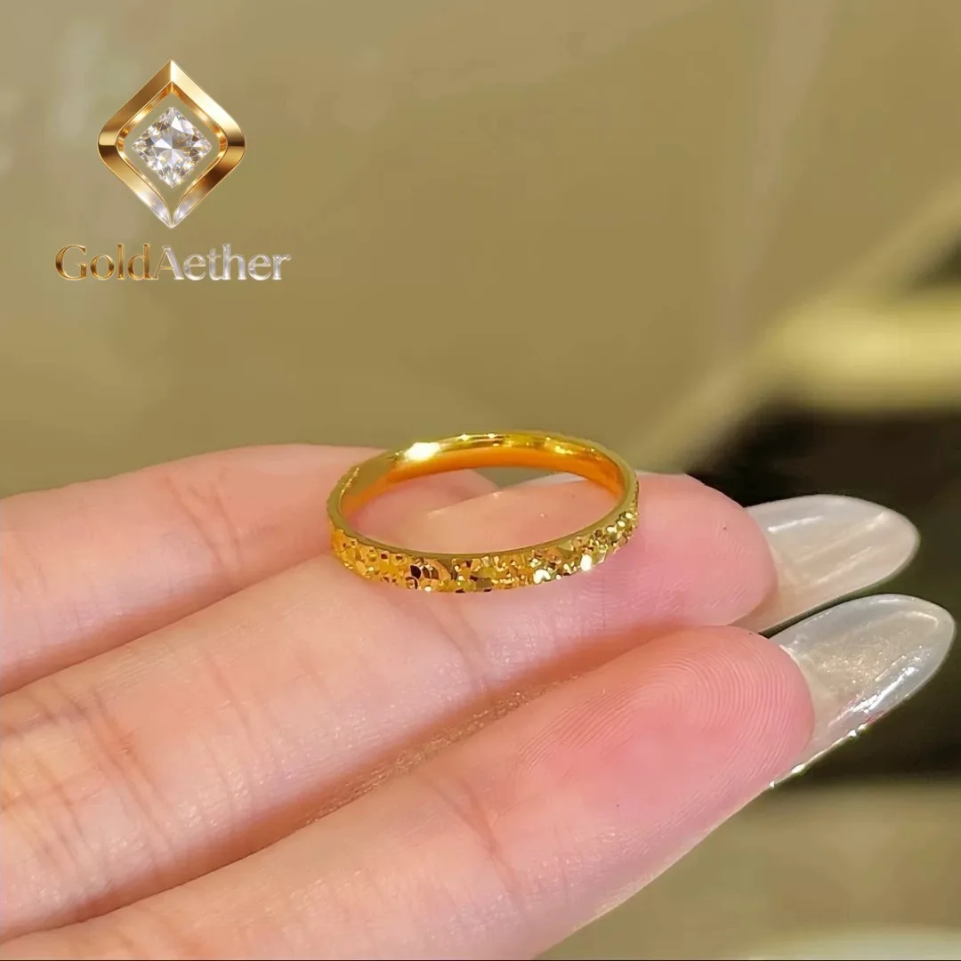 

Кольцо GoldAether Luxury из чистого золота 24K 9999 пробы, женское, узкое и широкое исполнение, закрытое кольцо на палец