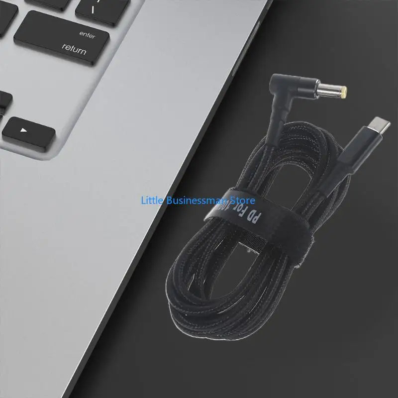 100 W PD USB Typ C Steckereingang bis 90 Grad für 5,5 7 mm Stecker-Ladekabel M76A – Detail 7
