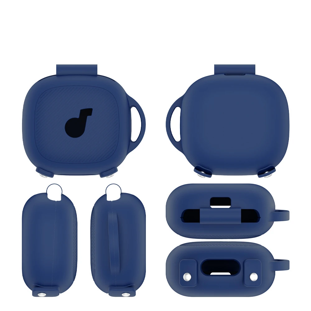 Headphone Silicone Case for Soundcore Sport X20 Sport/X20 Drop-proof and Dust-proof Headphone Protective Sleeve with Hook Black view 5