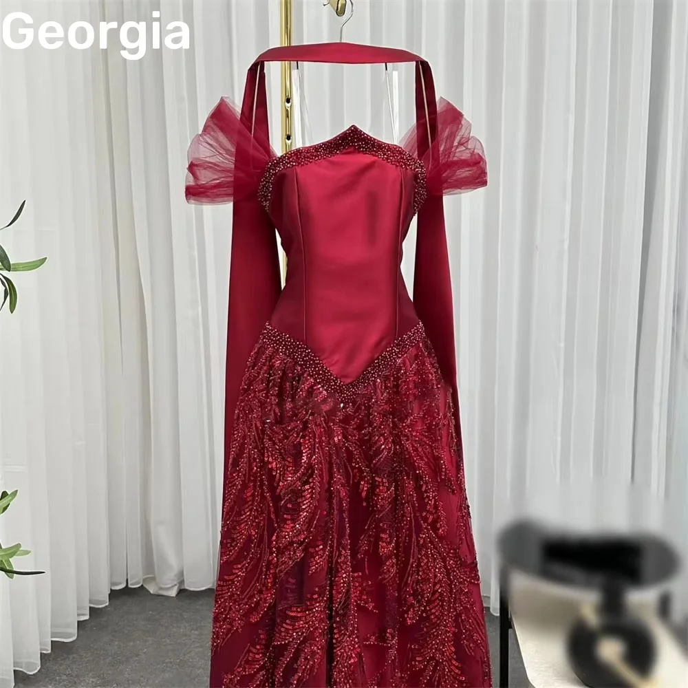 Elegante Formele Gelegenheidsjurken Aanpassen A-lijn Strapless Vloerlengte Dames Avondjurken Kant Mouwloos Vestidos De Fies