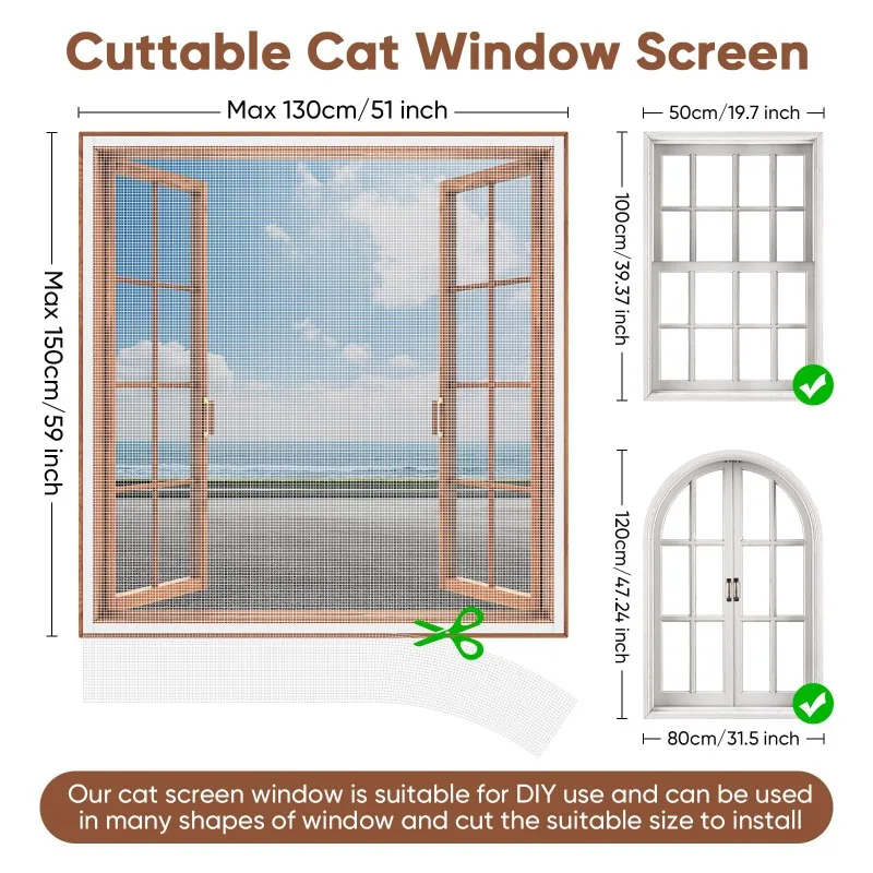 Window Nets for Insect Protection  Repair Tape Anti-mosquito Mosquito Net Mesh Self-Adhesive Net with Breathable Durable Mesh