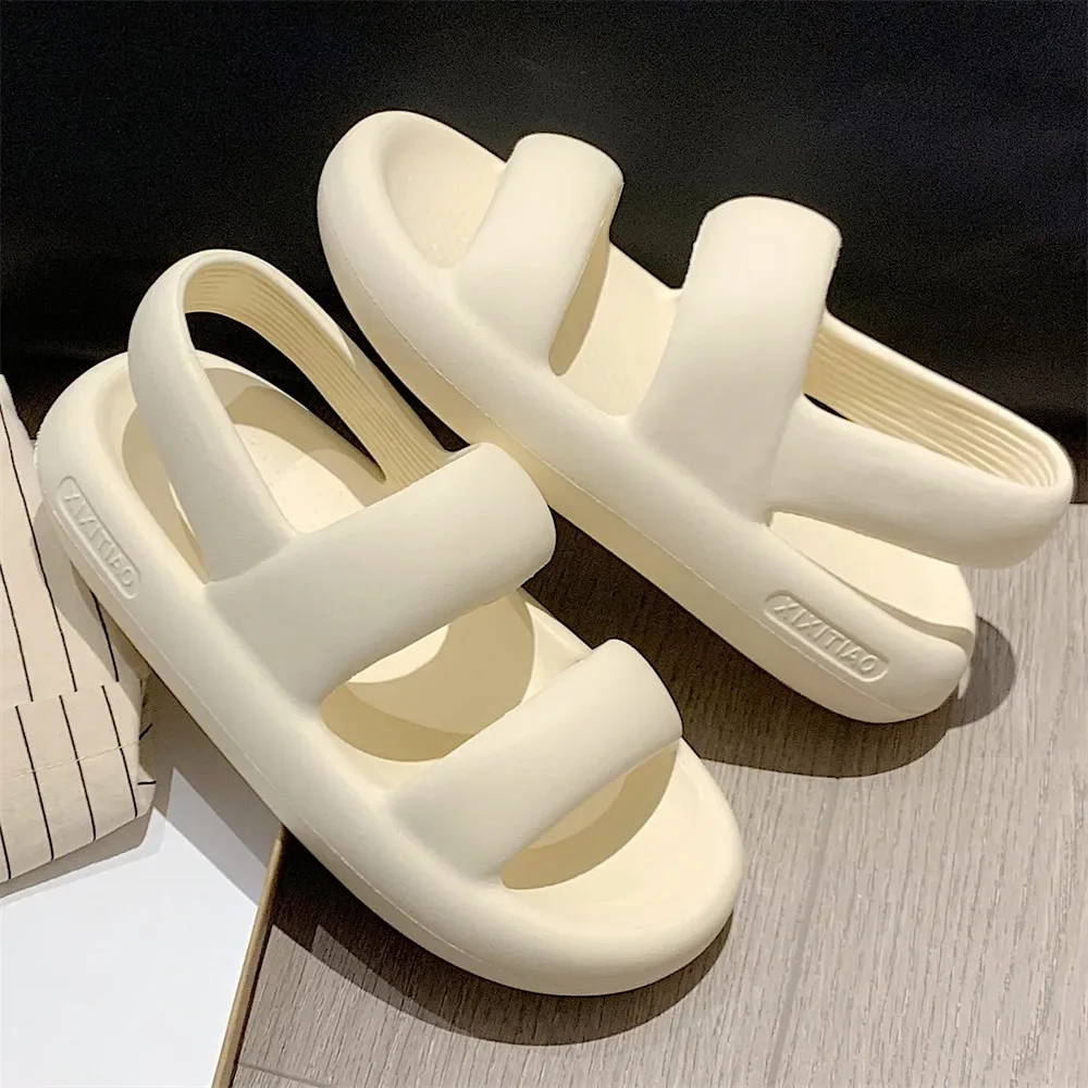 Mid Heels Women\'s Sandals Platform 2024 Summer Shoes for Female Soft Sole EVA Waterproof Light Weight Beach  Sandalias De Mujer