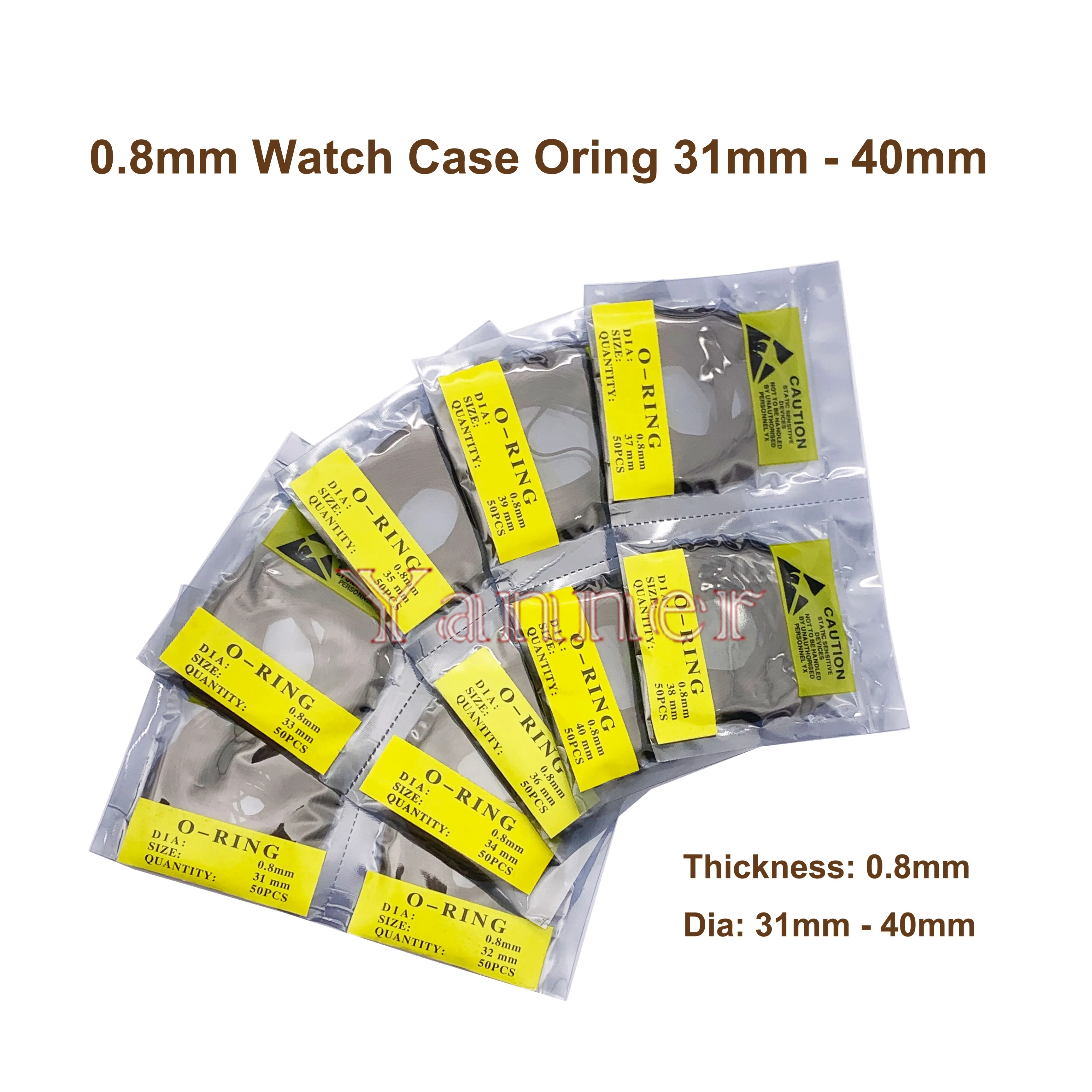 

0.8mm Size 31-40mm Excellent Quality O Ring Watch Case Back Gasket Rubber Seal Washers Watchmaker Tool Lowest Price