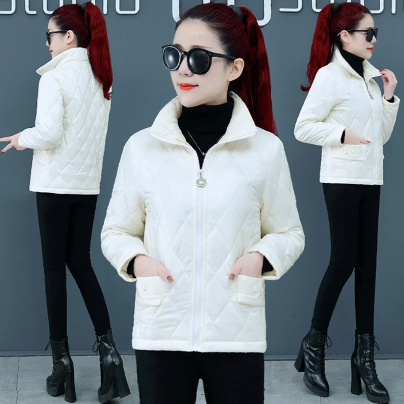 Light Down Cotton-Padded Jacket for Women, Loose Jackets, Short Warm Coat, Female Outerwear, Korean Tops, New, Autumn, Winter