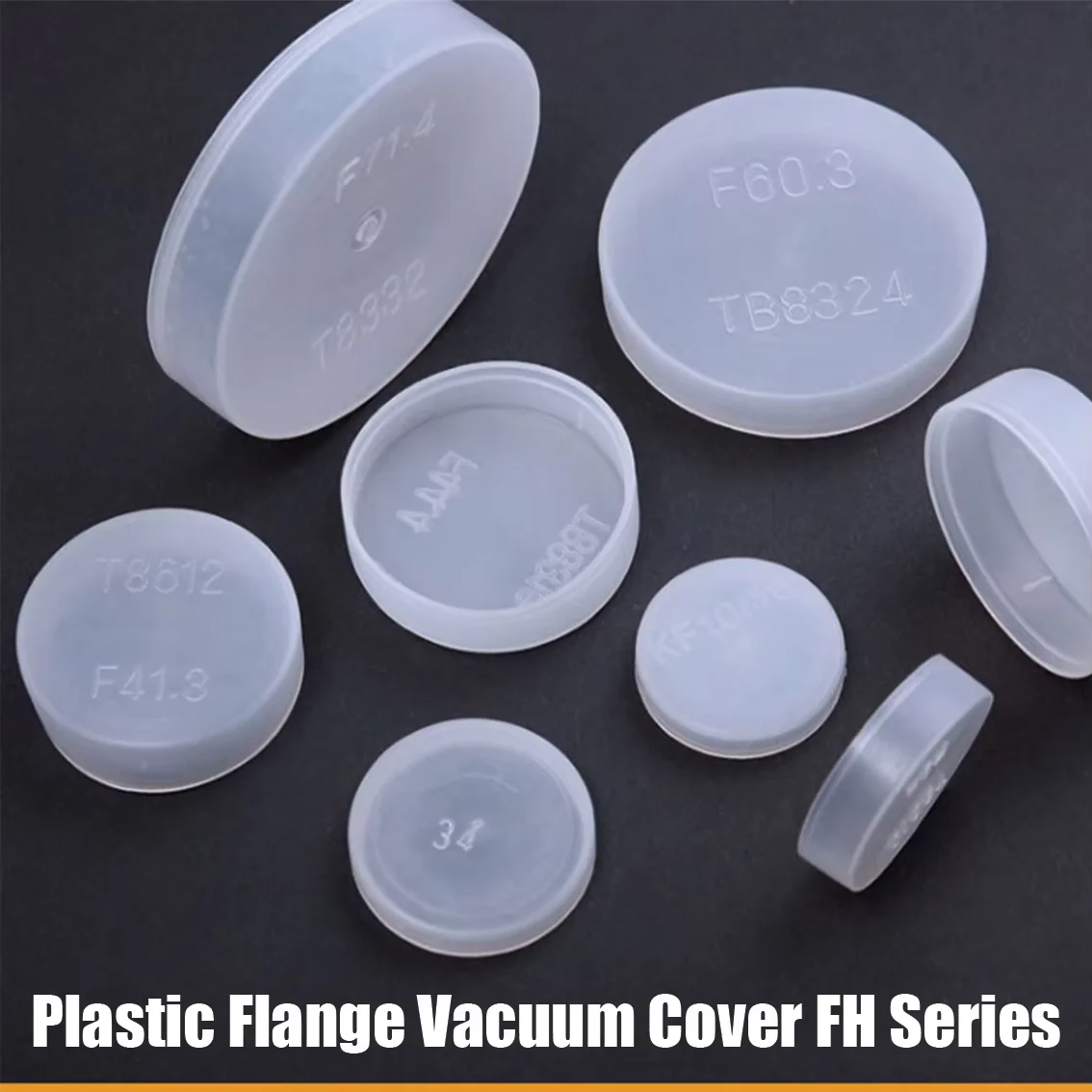 PE Plastic Flange Dust Cover Semi Clean Vacuum CF Quick Installation Anti-Collision Plug ISO Protection Oil Resistant Cap White