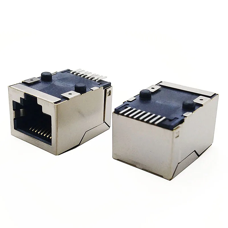 

10PCS RJ45 Connectors With 100 Mbit/s Transformer SMT Pins 8P8C Jack 90 Degree With Filter Network Port