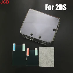 JCD Anti Scratches Case Clear Crystal Hard Housing Cover Shell For 2DS Anti Scratches Transparent Case & Screen Protective Film