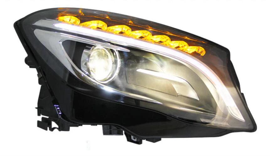 2pcs Bumper lamp for GLA200 Headlights 2014 2015 2016 car accessories,gla200 car lights LED Daytime Running Lights