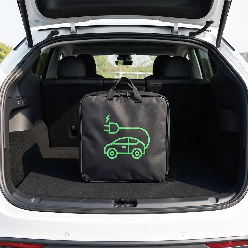 Wasserdichte EV-Ladegerät-Tasche, Oxford-Stoff-Etui für Ladekabel & Ladepistole, Tragbarer Reise-Organizer für Elektrofahrzeuge