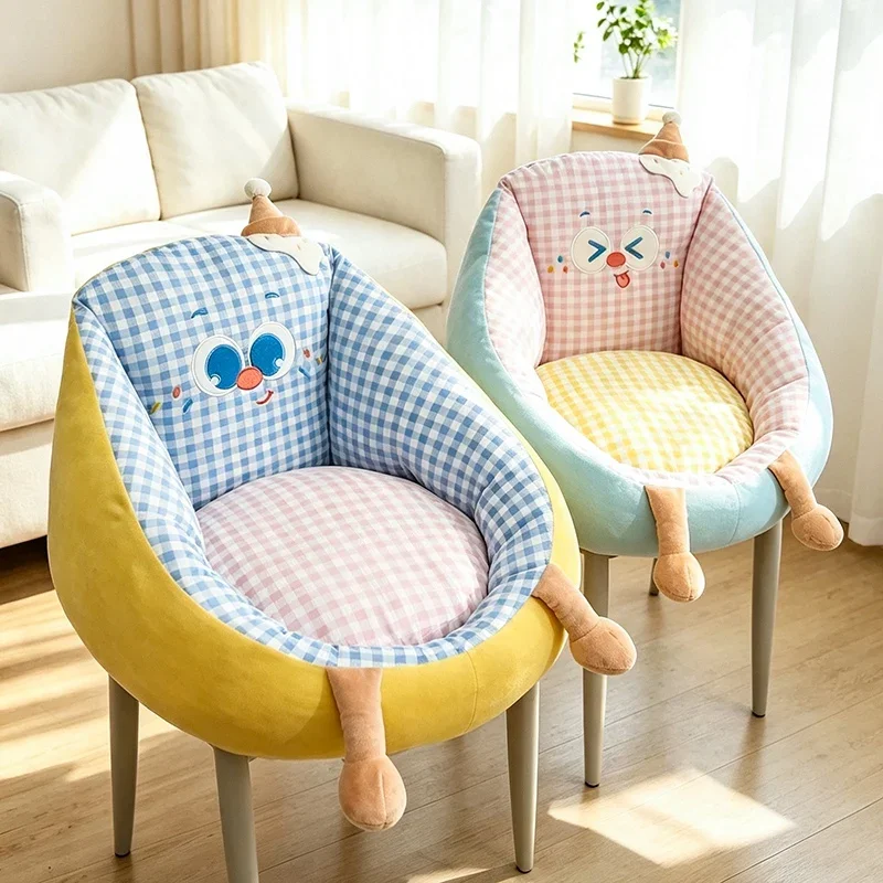 Plush Kawaii Lazy Floor Pillow, Surround Ergonomic Seat Cushion with  Mat, Cute Character Decor for gifts.