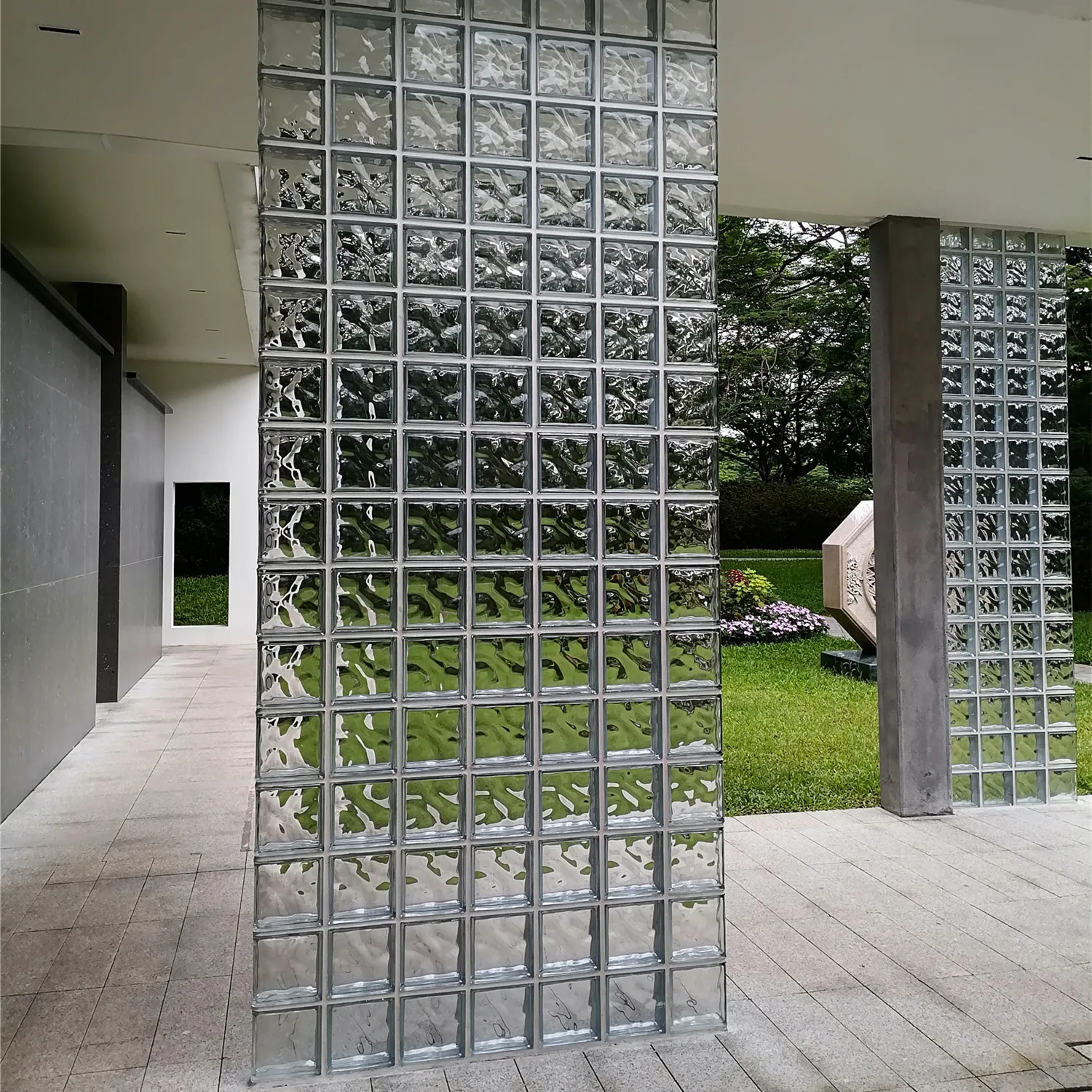 Square Hollow Bricks for Home Decoration, Glass Brick, Screen Room Divider, Office and Hotel Partition Wall, 7.5in, 19cm, 6 PCs