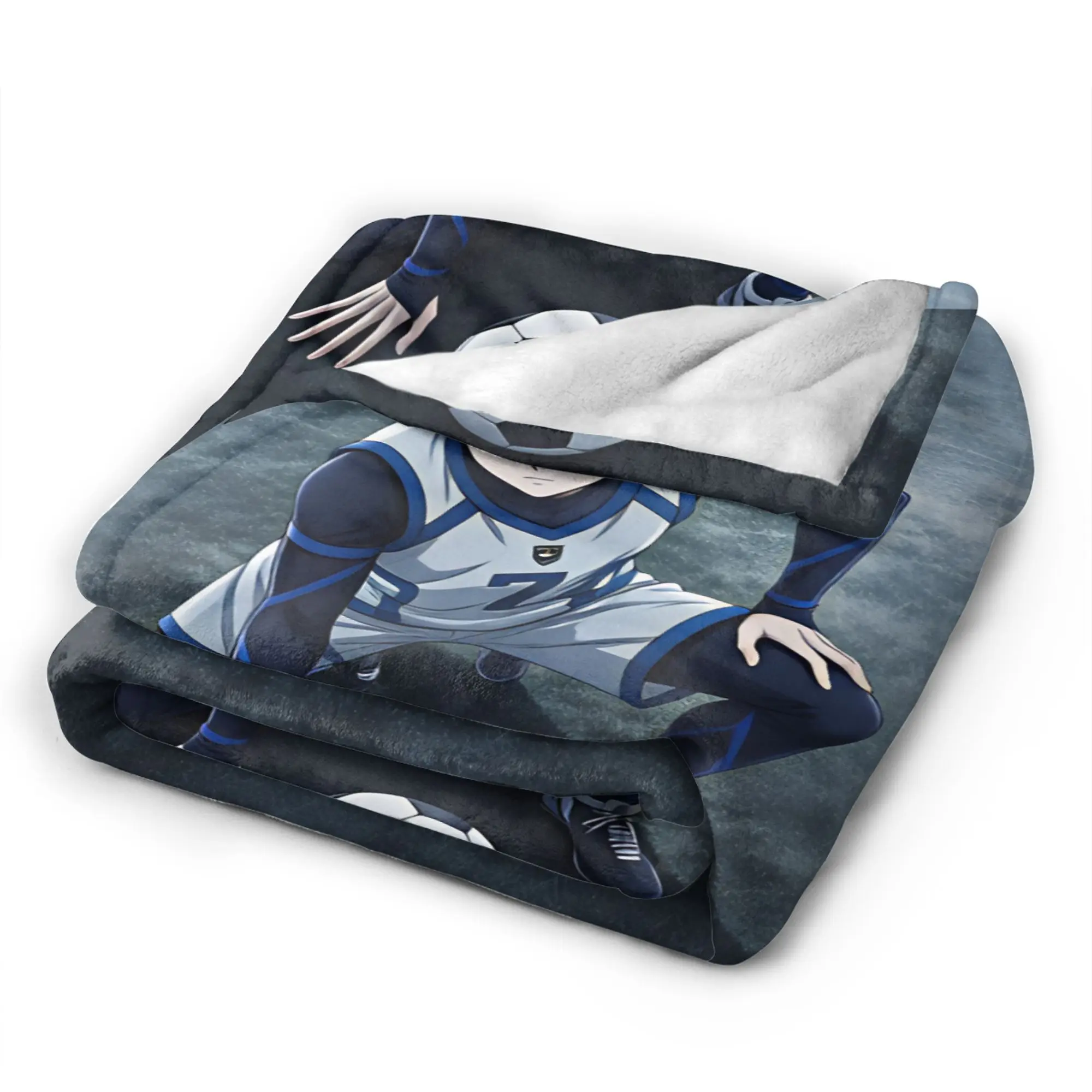 Manga Nagi Seishiro Throw Blanket Cozy Trend Blanket  For Sofa Home Plane Travel Flannel Bedspread Bed Cover