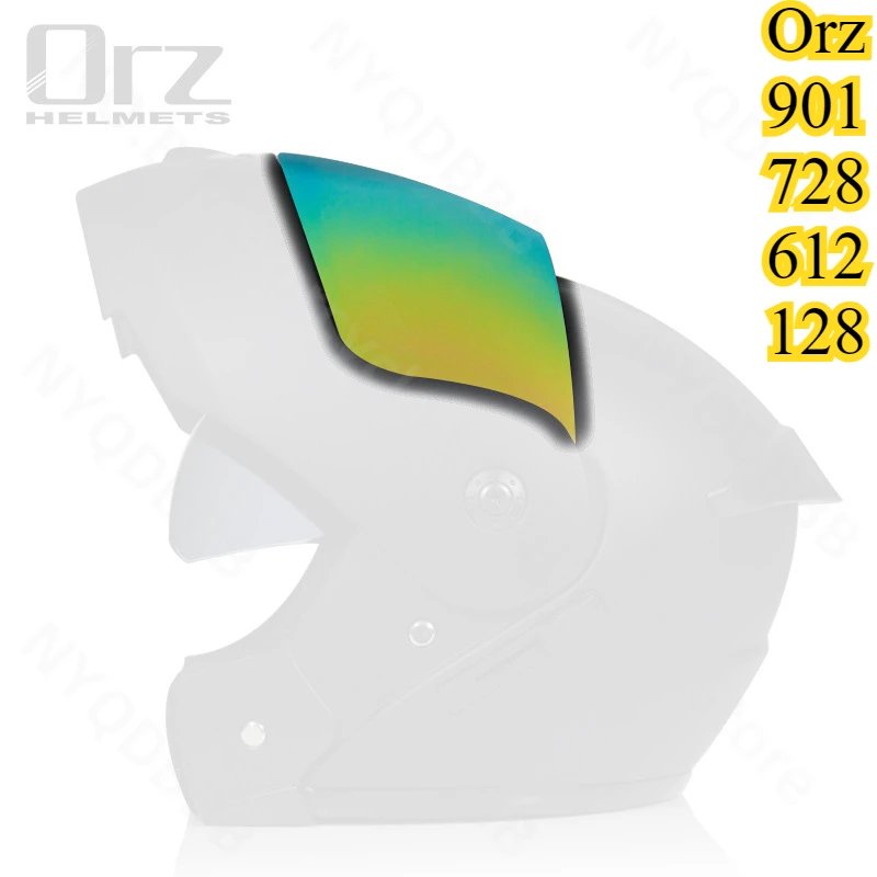 

Orz 901 728 612 128 Helmet Style Special Lens Transparent Black Tea Plated Silver Plated Windshield