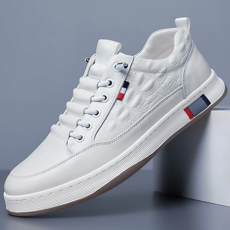 Herrenschuhe aus vulkanisiertem Leder, lässige Sneaker für Outdoor-Aktivitäten, Schnürschuhe zum Skaten_voghion.com