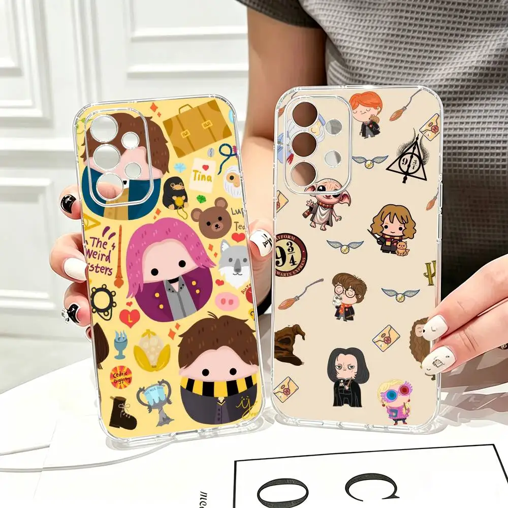 Magic H-Harry-es P-Potters W-Wand  Phone Case For Samsung S25,S24,S21,S22,S23,S30,Ultra,S20,Plus,Fe Transparent Cover