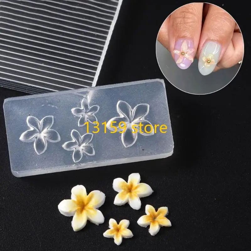 270A Plumeria-Blumen-Maniküre-Schablonenformen, Nail-Art-Formen, Blumenformen für Frauen