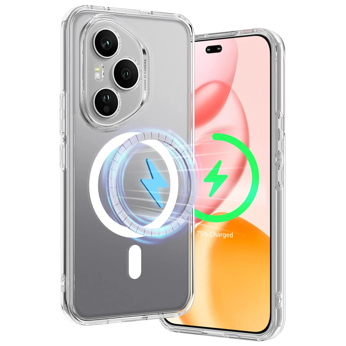 

For Honor 400 Pro 400 Magnetic Csae Simple High Transparency Skin-friendly Acrylic Cover For Honor 400 Pro and Anti-yellowing