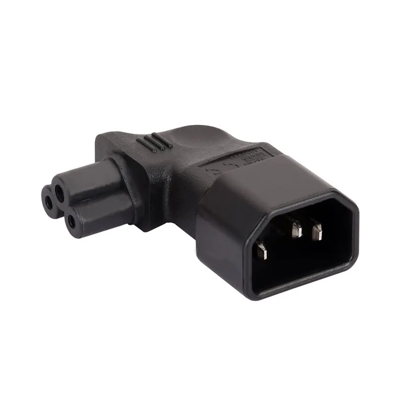 IEC 320 C14 male to C5 micky vertical left angle Power adapter ,10A 250V Left Angle