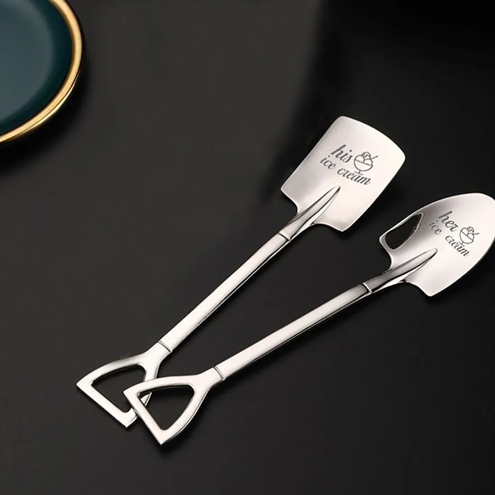 ملعقة هدية للأب الجد الزوج له مضحك محفورة الفولاذ المقاوم للصدأ هدايا عيد ميلاد الآيس كريم مجرفة