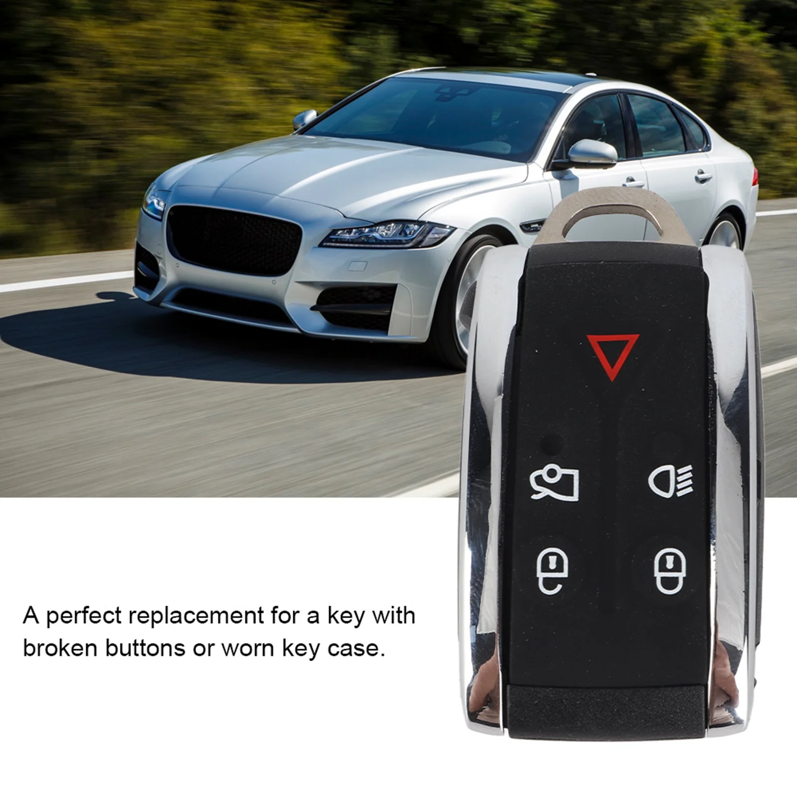 

Чехол для 5-кнопочного ключа, автомобильный пульт дистанционного управления, сменный чехол, подходит для JAGUAR XF 2009-2012, 5-кнопочный чехол для ключа, чехол для ключа